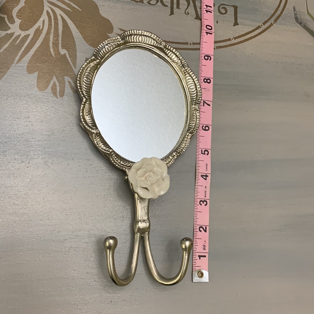 💕Vintage small mirror with hooks - Picture 5 of 5